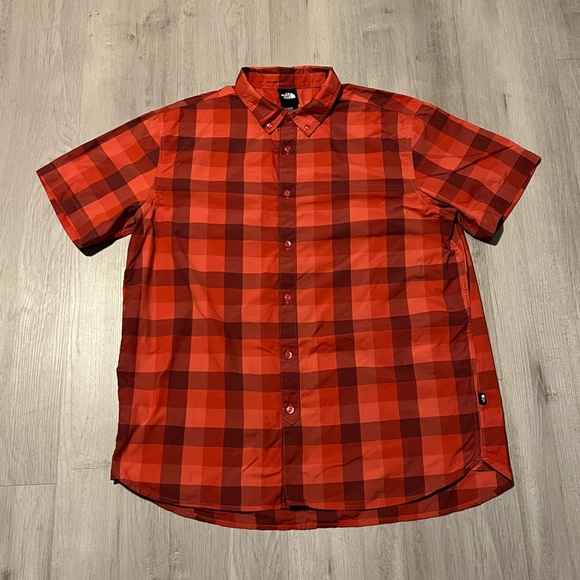 The North Face Other - The North Face Red Plaid Short Sleeve Button Up Shirt Men’s Size XL